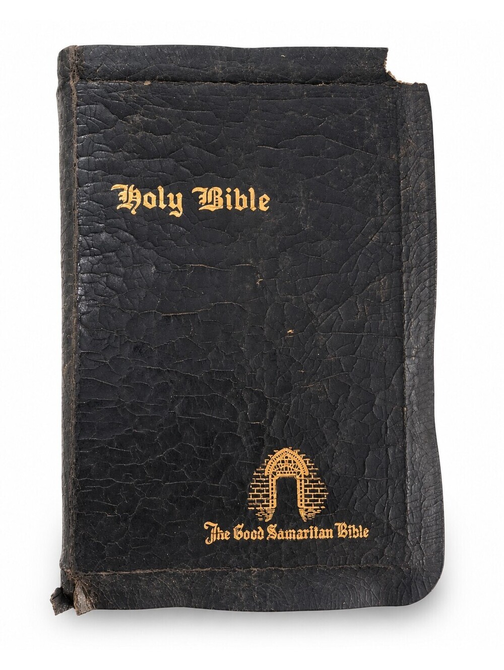 Vintage 1941 Good Samaritan Illuminated KJV Holy Bible Indexed Leather Cover